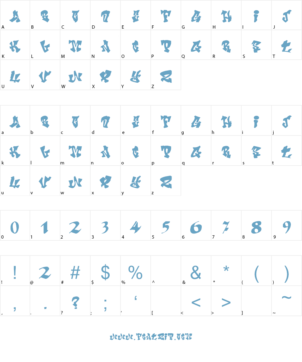 Crazy Calligraphy Font Character
